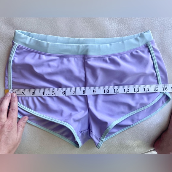 3/$20💥14 Girls Cute Active Sport Dolphin Shorts, Integrated Panty, Lilac & Teal - Picture 9 of 9